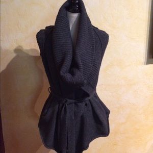 All Saints Thela Gilet Wrap Sweater