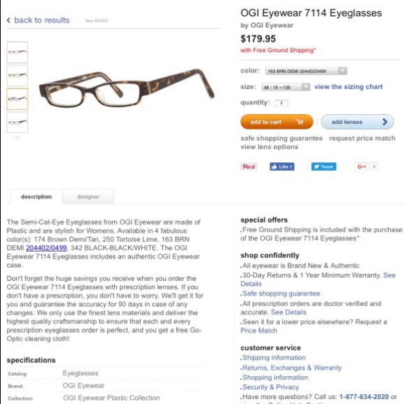 OGI glasses. Only worn a few times! - Picture 2 of 4