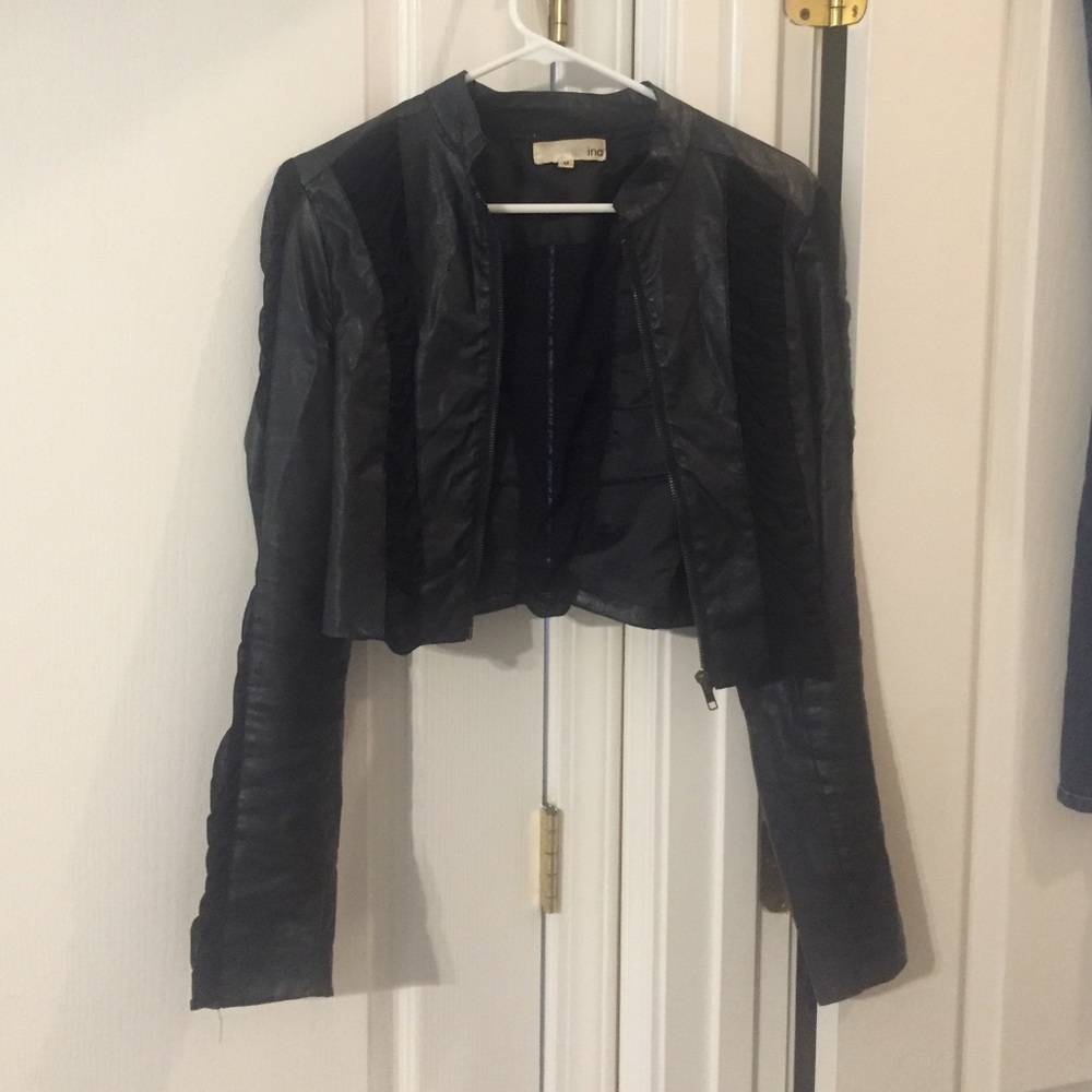 Leather Crop Jacket