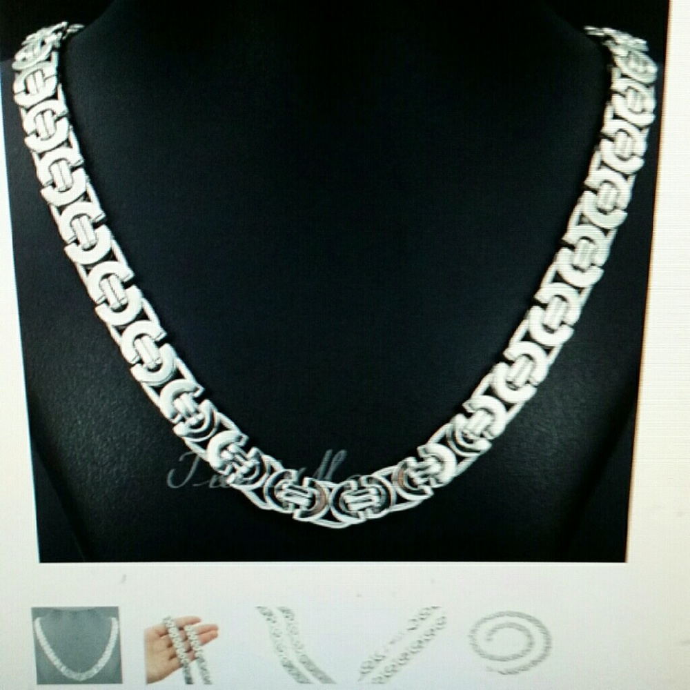 Stainless steel byzantine necklace