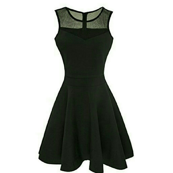 Black A-Line Cocktail Dress - Picture 1 of 2