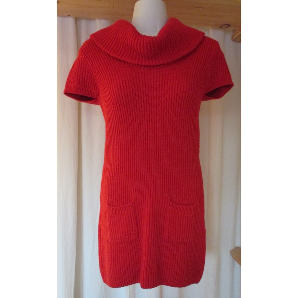 ✨HP✨ Red Wool Cowl Neck Sweater w/ Pockets