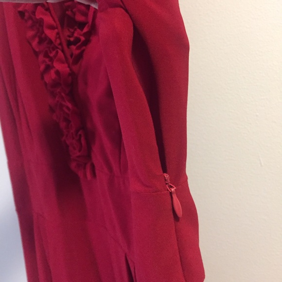 Just ... Taylor Red Ruffle Dress • - Picture 3 of 3