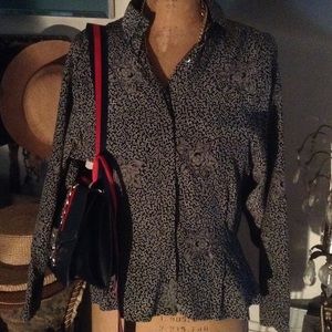 Silk print blouse