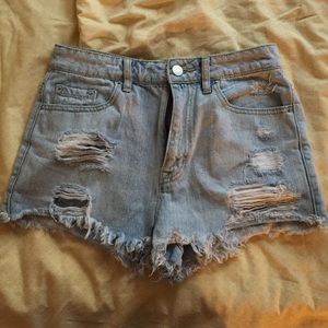 High Waisted Ripped Shorts