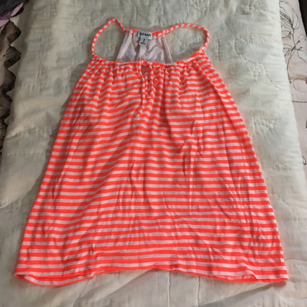 Old Navy orange & white striped tank