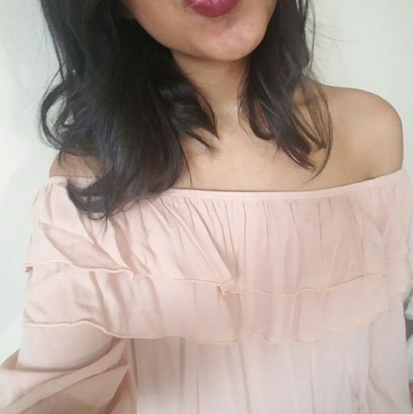 🍍FLASH SALE🍍BLUSH OFF SHOULDER TUNIC TOP - Picture 4 of 4