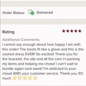 Thanks to this special buyer!