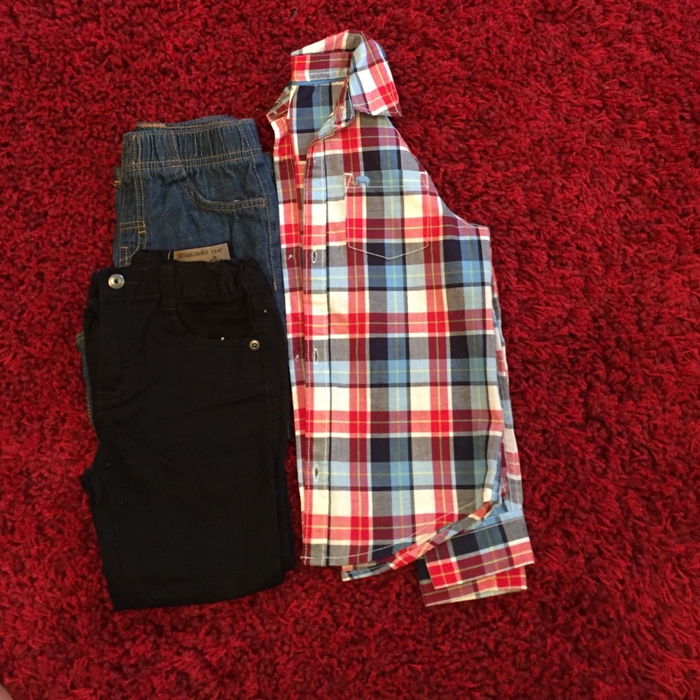 Two pants and top set