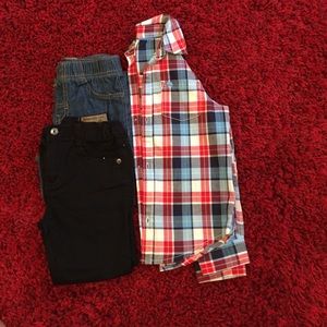 Two pants and top set