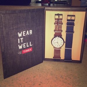 Timex leather watch