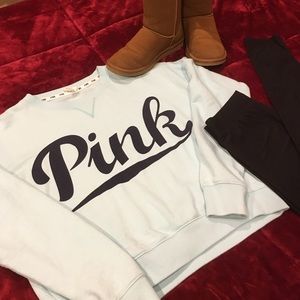 PINK Victoria's Secret baby blue sweater size S