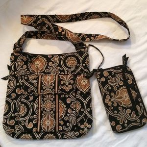 Vera Bradley cross body bag AND matching wallet