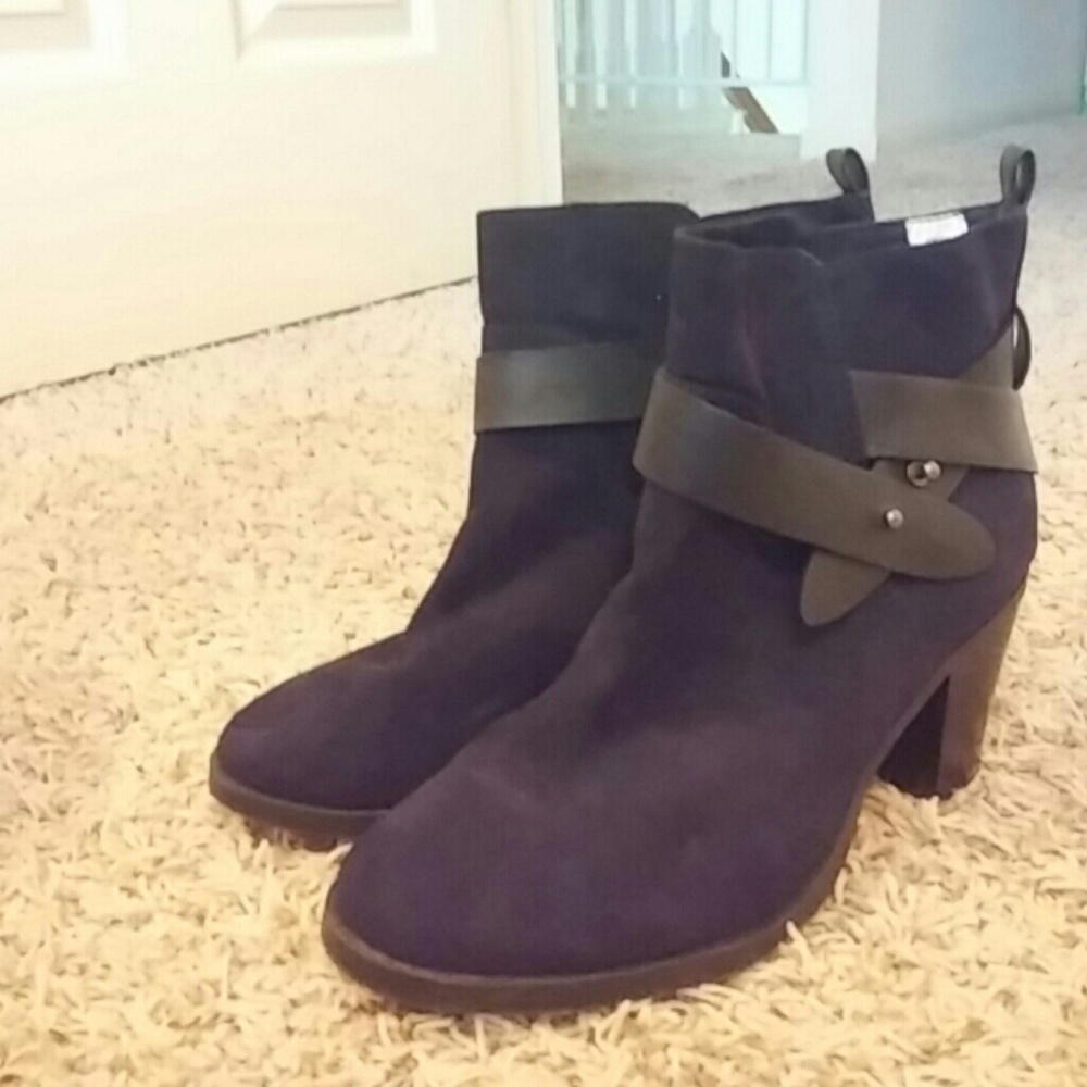 Black strappy booties