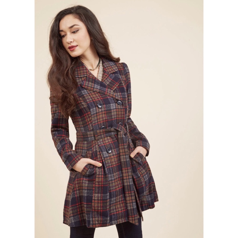 New Capital Class Trench in Plaid