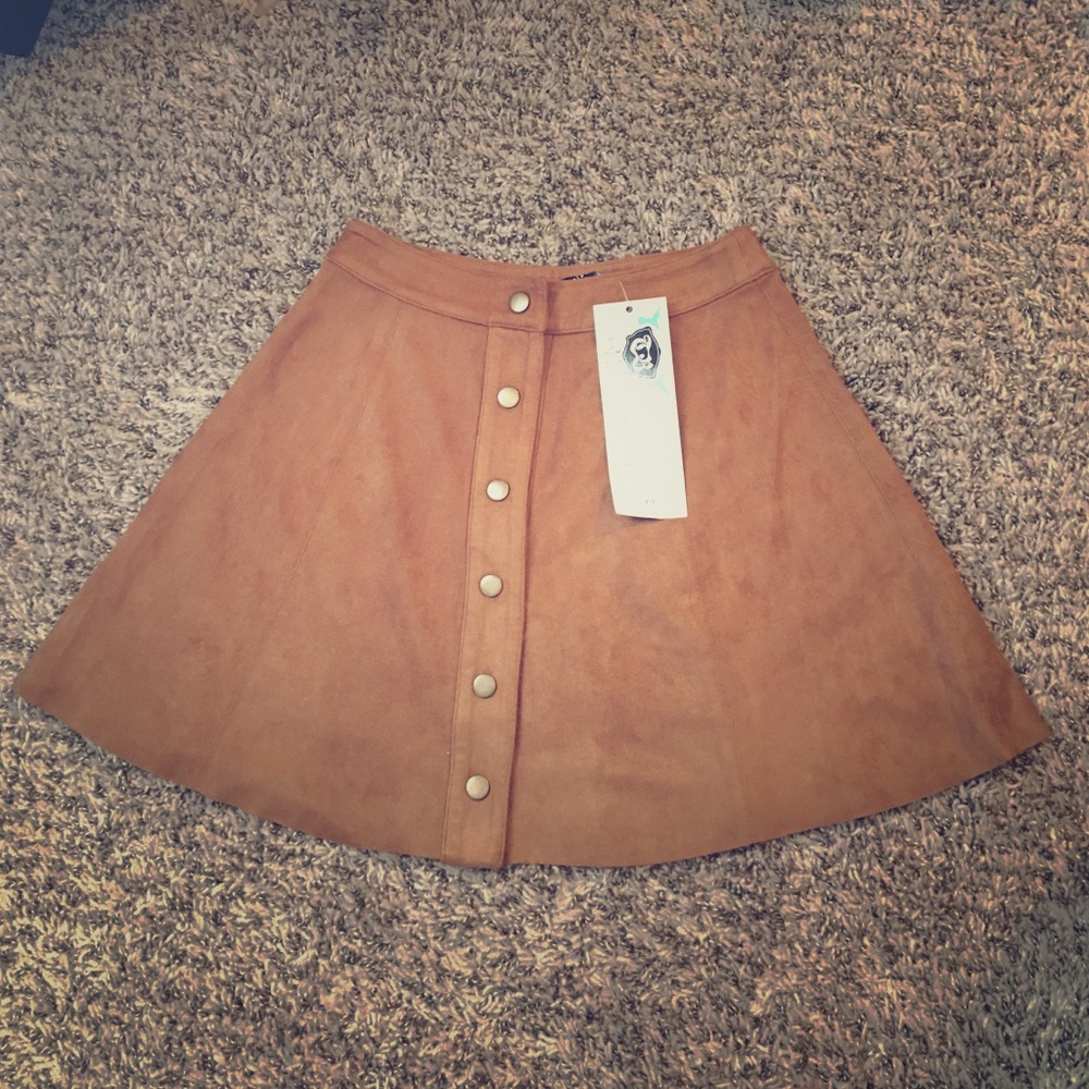 SOLD- Faux suede skirt