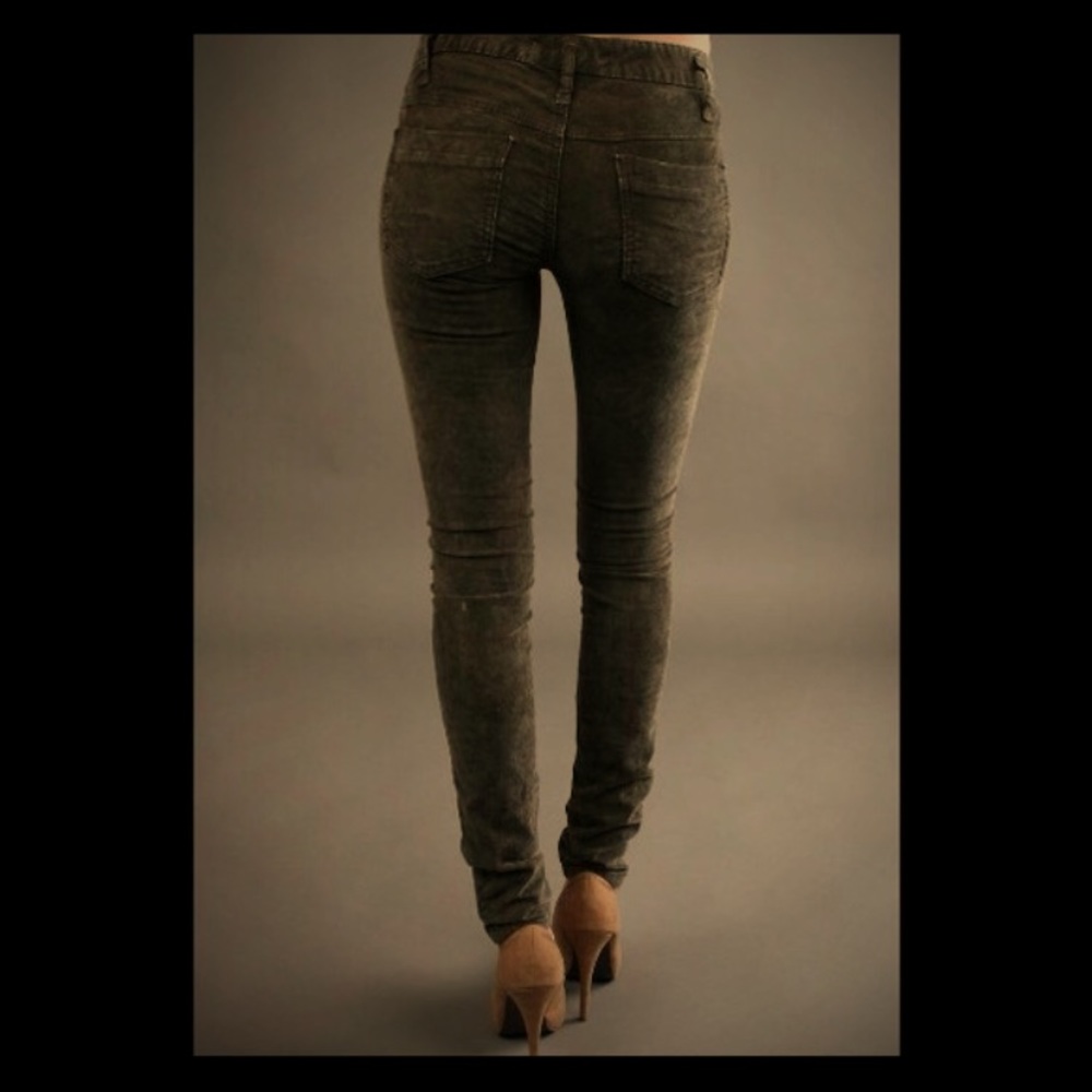 FP green corduroy skinnys