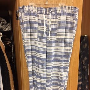 Blue & White striped pants