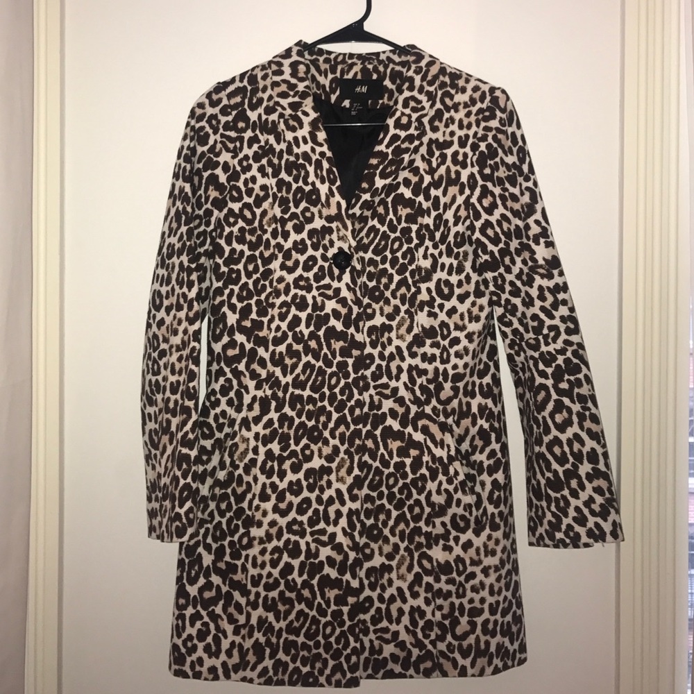 H&M Leopard Topcoat