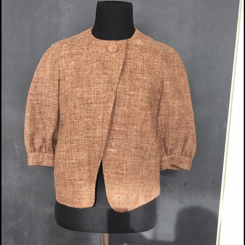 Banana Republic brown 3/4 sleeve swing jacket. Sz2