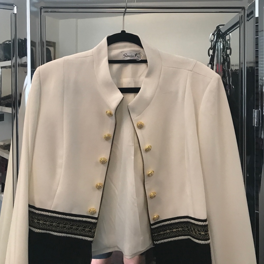 White and Gold jacket from France Major sale