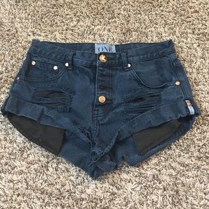Dark blue one teaspoon bandit shorts