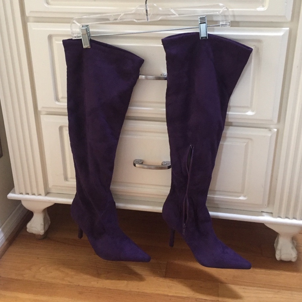 Purple long boots