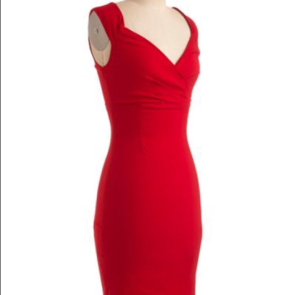 NWT! Retro Red Wiggle Dress