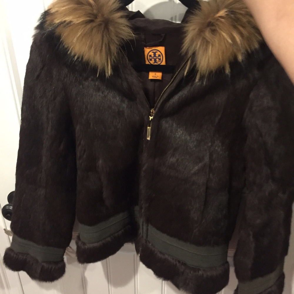 REAL FUR TORY BURCH JACKET