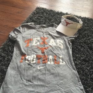 Texas football shirt and hat
