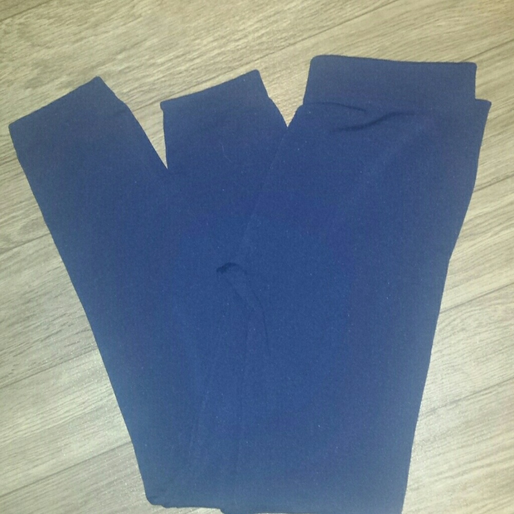 Navy blue fleece lined leggings