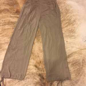 Donna Karan nude high waisted wide legged pants