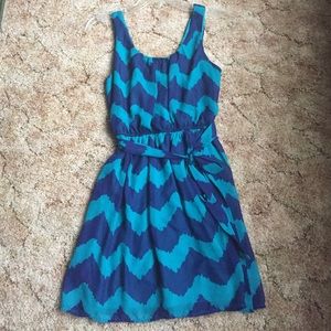 NWOT Chevron Blue Dress