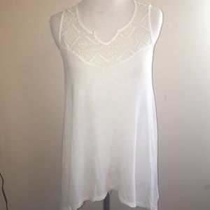 Flowy White Tank
