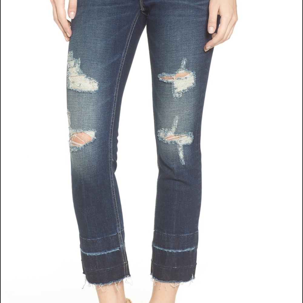 Vigoss Chelsea destroyed slim crop jeans