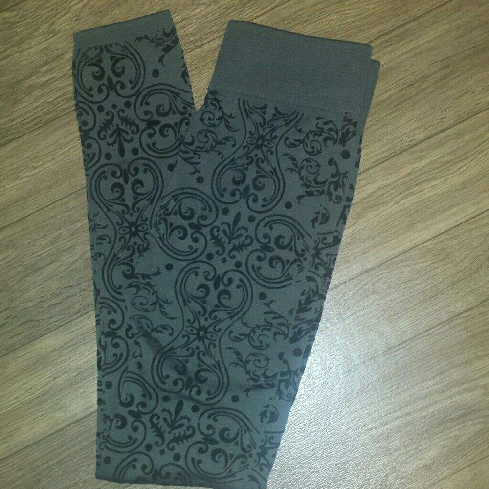 Jacquard legging fleece lined
