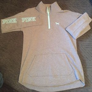 VS Pink half zip sweatshirt