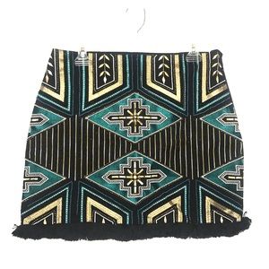 Beaded Front Mini Skirt