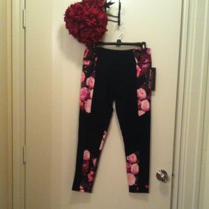 Betsey Johnson Floral Performance Leggings