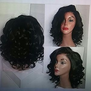 Sunwell black human hair wig 16" lace front