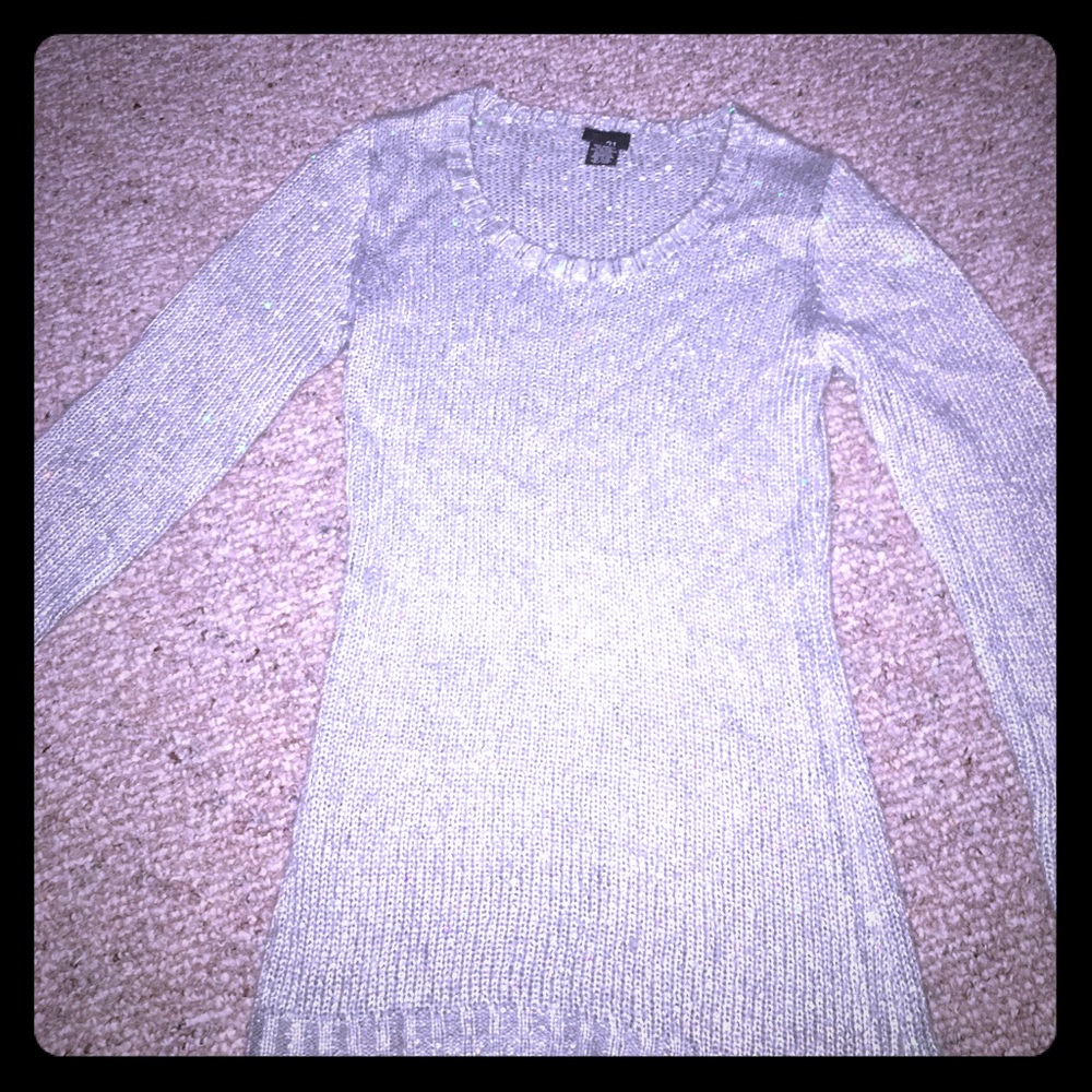 Size M, sparkly grey sweater/sweater dress