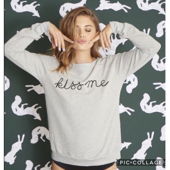 A Fine Line Tops - A Fine Line FOREVER KISS ME Sweatshirt