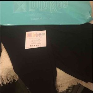 Lularoe Talk and Curvy Black Leggings
