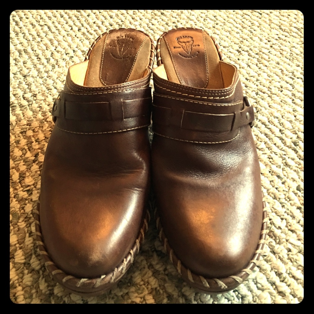 'FRYE Boots' Brown Clogs/Mules