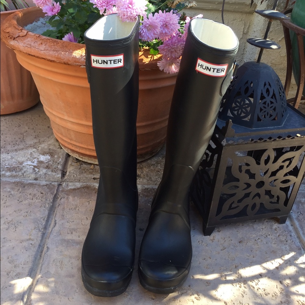 Hunter Original Black tall rain boots