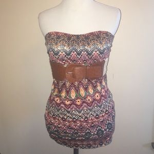 Strapless Tribal Top