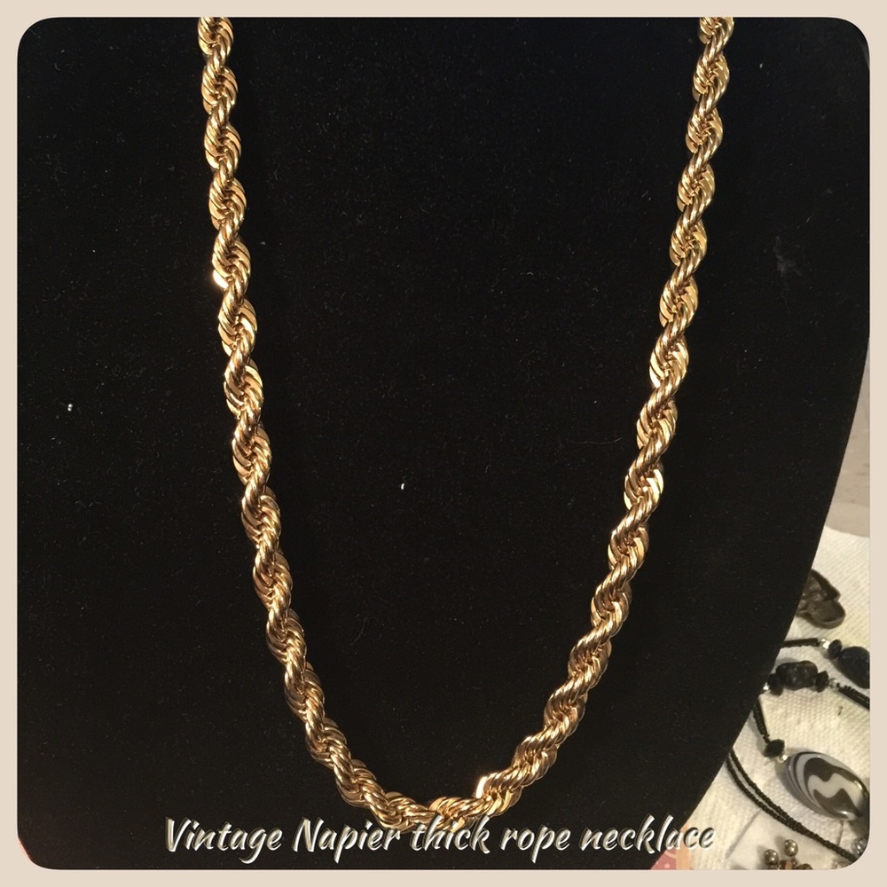 Vintage Napier Thick Rope Necklace #59