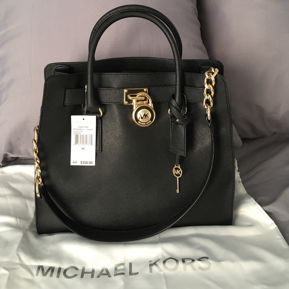 Michael Kors Hamilton Satchel - Black