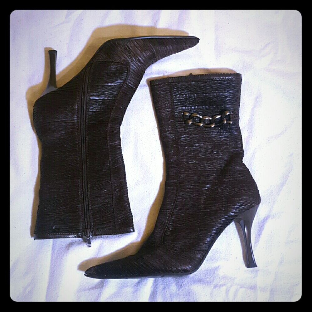 Henry Ferraro Brown Stilleto Boots