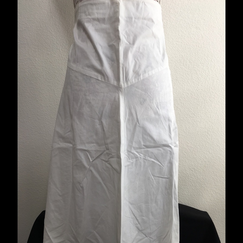 White Flared Midi Skirt